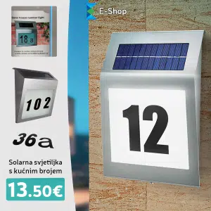 Solarna Svjetiljka S Kućnim Brojem