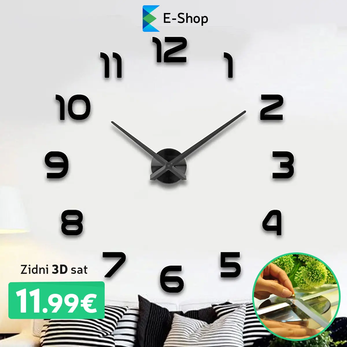 Zidni 3D Sat