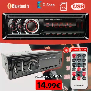 Bluetooth/Usb/Mp3/Fm/Sd Auto Radio