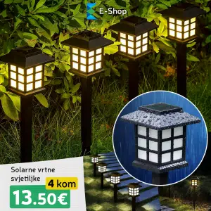 Led Solarna Vrtna Svjetiljka- 4 Komada