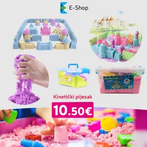 Kinetički Pijesak 3Kg + Kalupi + Kanta