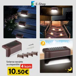 Solarna Rasvjeta Za Stepenište- 4 Kom