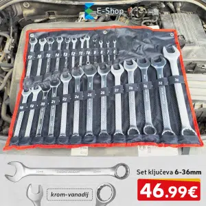 Set Okasto Viljuškastih Ključeva 6-36Mm