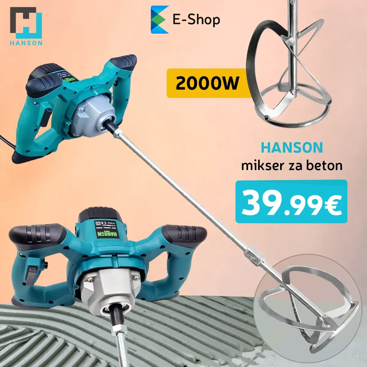 Hanson Mikser Za Beton 2000W
