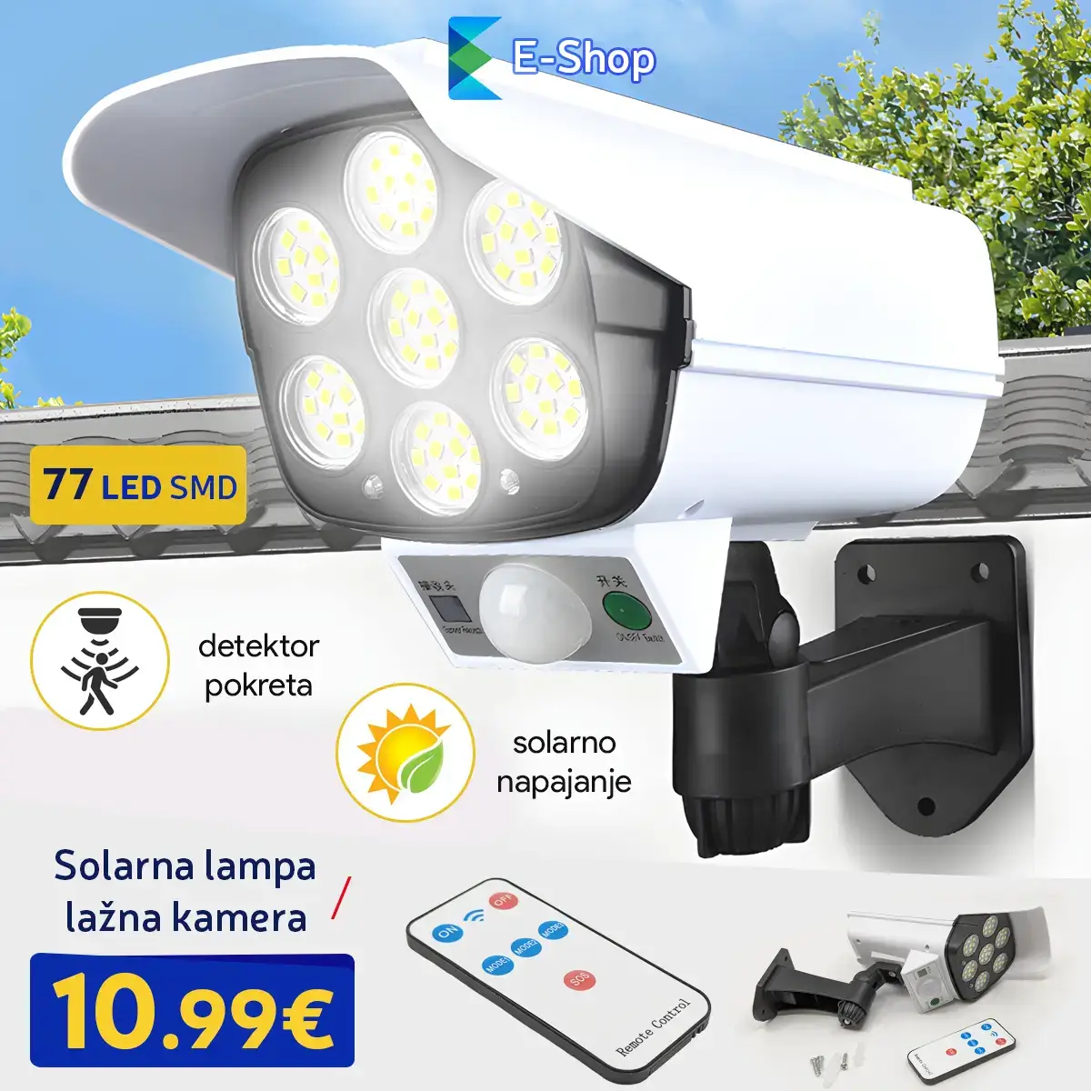 Solarna Lampa/Lažna Kamera Night Shield