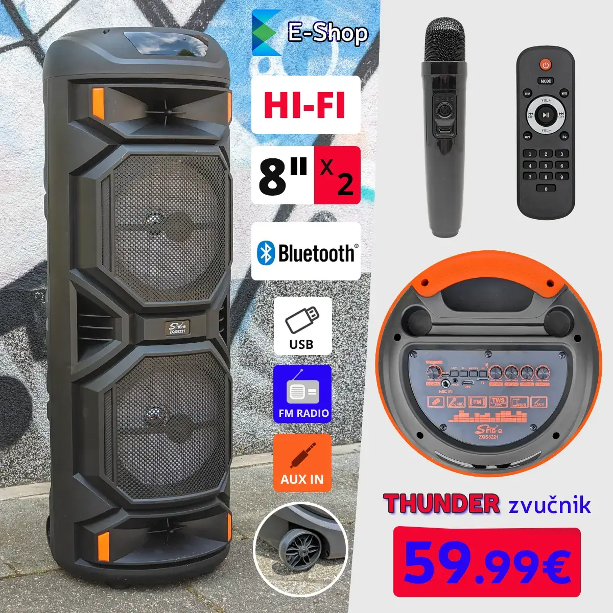 "Thunder" Bluetooth Zvučnik