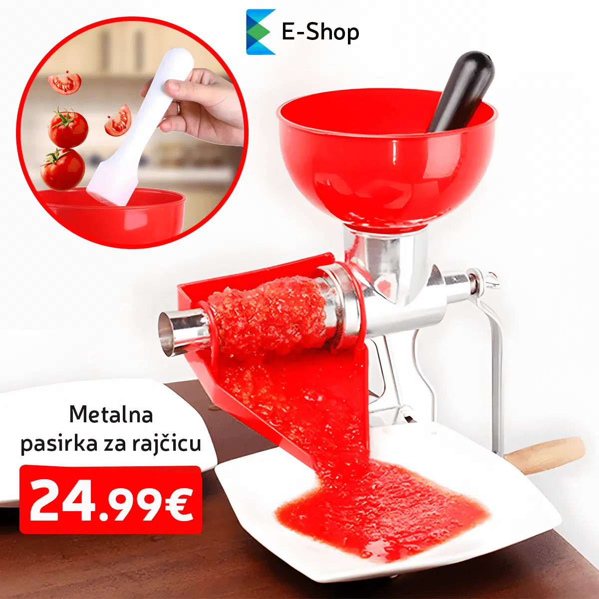 Metalna Ručna Pasirka Za Rajčicu