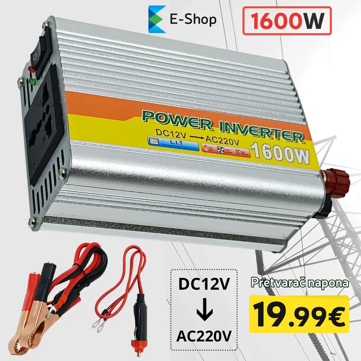 Inverter Pretvarač Napona 1600W