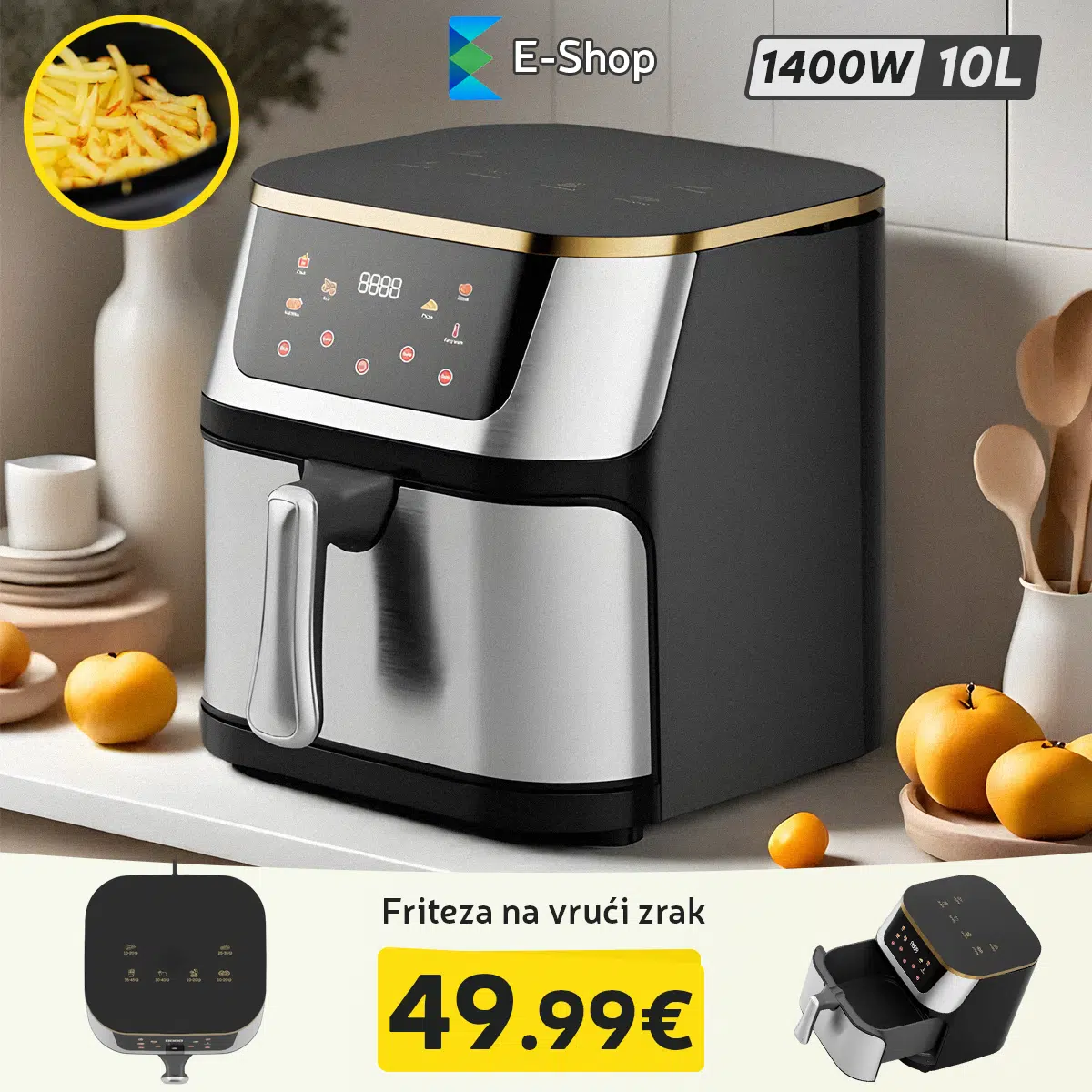 Friteza Na Vrući Zrak 10L