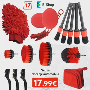 17-Dijelni Set Za Čišćenje Automobila
