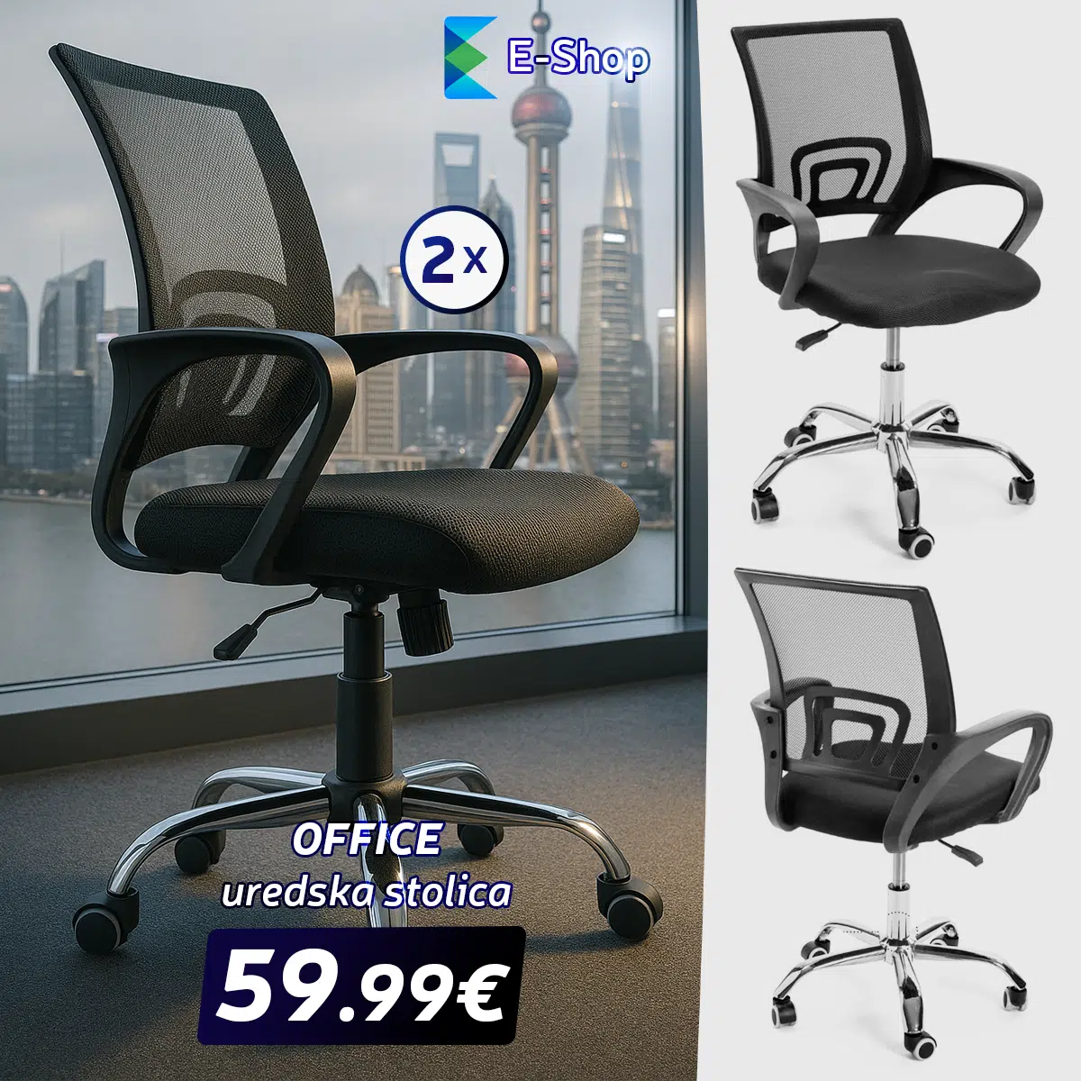 Uredska Stolica "Office"-2 Komada
