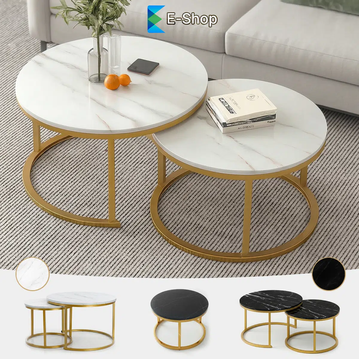 STOLIĆI ZA KAVU  IMITACIJA MRAMORA "INSTYLE"– 2 KOMADA