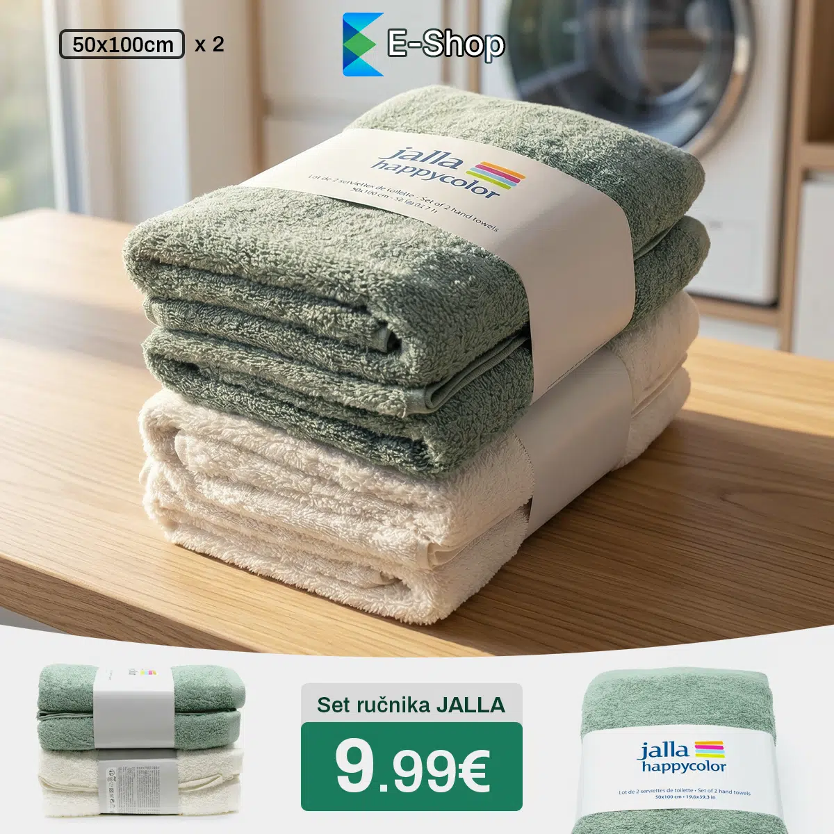 Hotelski Set pamučnih ručnika – 2 komada