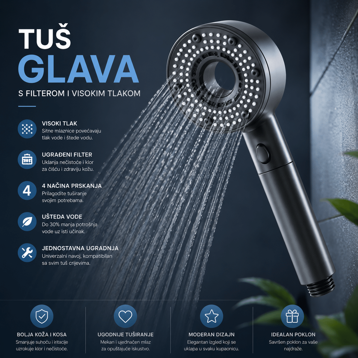 Tuš glava-Lux