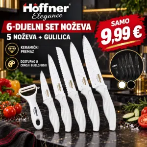 Höffner elegance 6-dijelni set noževa - crna