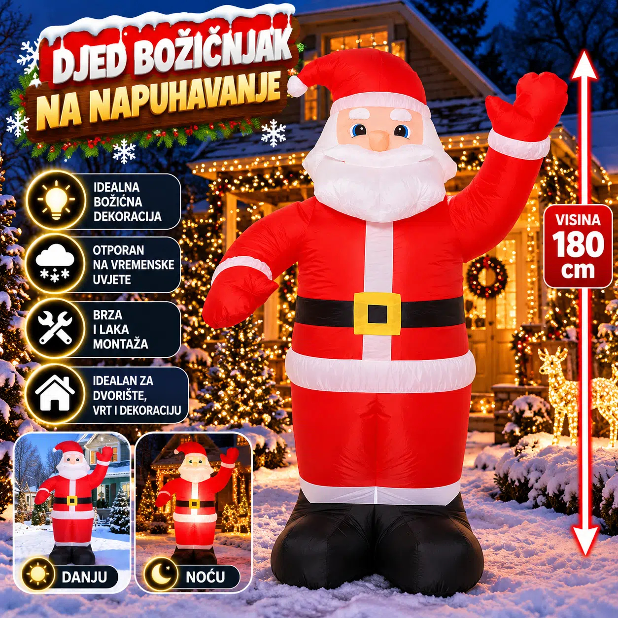 Djed Božićnjak na napuhavanje